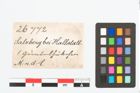 Etikett zu Bronzegürtelhaken (NHMW-PRAE-026772)